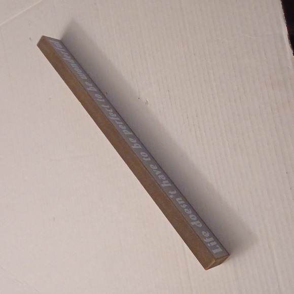 $4 Add-on Gray Wooden "Life doesn't have to be perfect to be wonderful " Sign - Picture 2 of 7